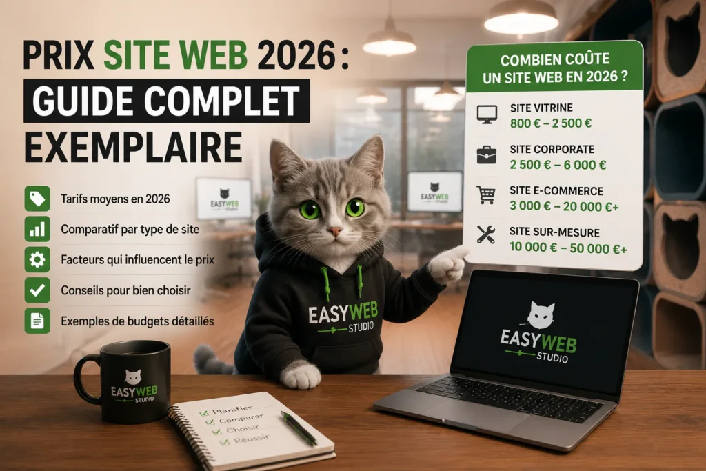 Graphique illustrant les prix d'un site internet