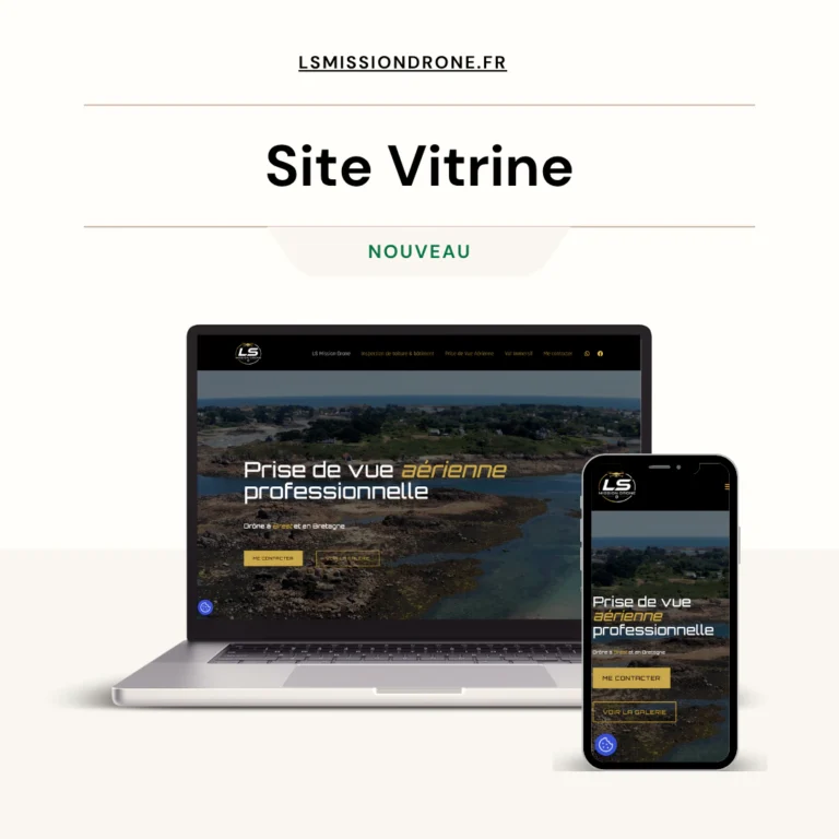 Site WordPress LS Mission Drone conçu par EasyWeb Studio, affiché sur ordinateur et mobile