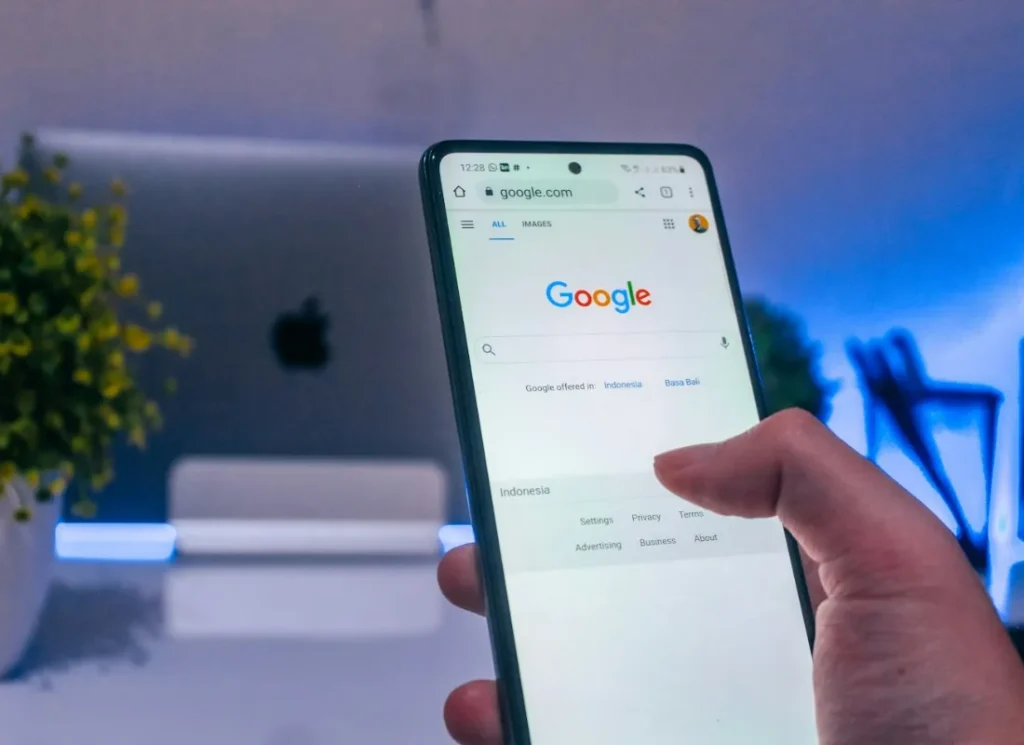 Recherche sur Google depuis un smartphone